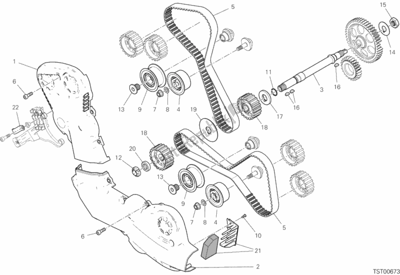 Todas las partes para Sistema De Cronometraje de Ducati Monster 821 Stealth Thailand 2020